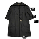 JOURNAL STANDARD L'essage 24SS リネンストレッチハーフスリーブジャケット 定価37400円 ジャケット ブラック レディース ジャーナルスタンダードレサージュ【中古】6-0430S◎