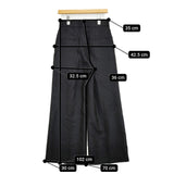 AP STUDIO テノールワイドパンツ 定価29700円 サイズ36 2タック パンツ 25SS ブラック レディース エーピーストゥディオ【中古】5-1222M♪