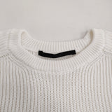 AP STUDIO コットンコードプルオーバー 定価26400円 セーター ニット 25SS ホワイト レディース エーピーストゥディオ【中古】5-1222M♪