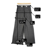 Mila Owen センタープレス2タックダンディパンツ 定価12100円 チェックスラックス パンツ グレー レディース ミラオーウェン【中古】6-0429G∞