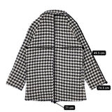 Amaji アマジ 未使用 千鳥格子柄ダブルブレストジャケット サイズL BIL2263 コート テーラードジャケット ホワイト ブラック レディース【中古】5-1228T♪