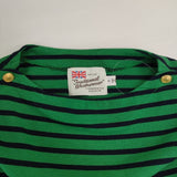 Traditional Weatherwear BMB SHIRT LONG W/BUTTON バスクシャツ ボーダー 長袖Ｔシャツ カットソー ロンＴ グリーン ネイビー レディース トラディショナルウェザーウェア【中古】6-0429M∞