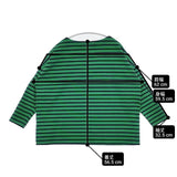 Traditional Weatherwear BMB SHIRT LONG W/BUTTON バスクシャツ ボーダー 長袖Ｔシャツ カットソー ロンＴ グリーン ネイビー レディース トラディショナルウェザーウェア【中古】6-0429M∞