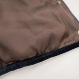 mina perhonen frost garden 刺繍 サイズ38 sa2246 フード付き ダウンベスト ネイビー ホワイト レディース ミナペルホネン【中古】5-1222T♪