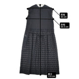 ANTIPAST 刺繍 EOP197 サイズ1 コットンラミー ノースリーブ ワンピース 24SS ブラック レディース アンティパスト【中古】6-0329S♪