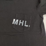 MHL. PRINTED COTTON JERSEY ポケット 595-7168550 半袖Ｔシャツ カットソー ブラック レディース エムエイチエル【中古】6-0614S∞