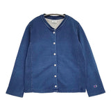 Champion リバースウィーブ スナップジャケット CW-N006 サイズM スウェット カーディガン ブルー レディース チャンピオン【中古】6-0215M♪