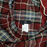 Y's チェック ワイドパンツ YB-P14-026 ワッシャー加工 サルエルパンツ レッド レディース ワイズ/Yohji【中古】6-0201T∞