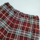Y's チェック ワイドパンツ YB-P14-026 ワッシャー加工 サルエルパンツ レッド レディース ワイズ/Yohji【中古】6-0201T∞
