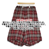 Y's チェック ワイドパンツ YB-P14-026 ワッシャー加工 サルエルパンツ レッド レディース ワイズ/Yohji【中古】6-0201T∞