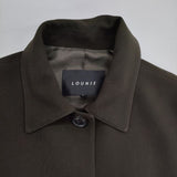 LOUNIE トリアセテートポリエステル コート ダークグリーン レディース ルーニィ【中古】6-0201T∞