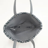 mina perhonen 25SS lululu Sサイズ フロッキープリント トートバッグ グレー ブラック レディース ミナペルホネン【中古】6-0114G◎