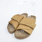 BIRKENSTOCK KYOTO スウェード サイズ38 サンダル キャメル レディース ビルケンシュトック【中古】6-0425S◎