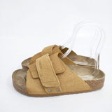 BIRKENSTOCK KYOTO スウェード サイズ38 サンダル キャメル レディース ビルケンシュトック【中古】6-0425S◎