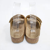 BIRKENSTOCK KYOTO スウェード サイズ38 サンダル キャメル レディース ビルケンシュトック【中古】6-0425S◎