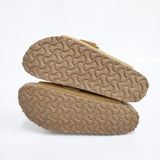 BIRKENSTOCK KYOTO スウェード サイズ38 サンダル キャメル レディース ビルケンシュトック【中古】6-0425S◎