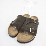 BIRKENSTOCK チューリッヒ soft footbed ナロー サイズ39 サンダル ブラウン レディース ビルケンシュトック【中古】6-0425M◎