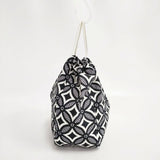 BAG'n'NOUN 総柄 巾着 トートバッグ ブラック ホワイト レディース バッグンナウン【中古】6-0418G∞