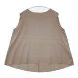 evam eva cotton sleeveless 定価22000円 E231T158 ノースリーブ ブラウス シャツ ベージュ レディース エヴァムエヴァ【中古】6-0614S∞