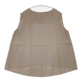 evam eva cotton sleeveless 定価22000円 E231T158 ノースリーブ ブラウス シャツ ベージュ レディース エヴァムエヴァ【中古】6-0614S∞