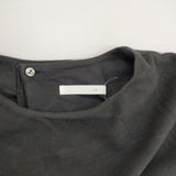 vie evam eva V213T933 FLANNEL COTTON PULLOVER サイズ2 日本製 ブラウス シャツ チャコールグレー レディース ヴィー エヴァムエヴァ【中古】6-0123T△