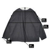 vie evam eva V213T933 FLANNEL COTTON PULLOVER サイズ2 日本製 ブラウス シャツ チャコールグレー レディース ヴィー エヴァムエヴァ【中古】6-0123T△