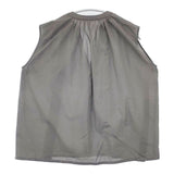 evam eva コットンローンノースリーブ ギャザー 定価19800円 E241T213 ブラウス シャツ 24SS グレー レディース エヴァムエヴァ【中古】6-0614S∞