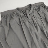 evam eva コットンローンノースリーブ ギャザー 定価19800円 E241T213 ブラウス シャツ 24SS グレー レディース エヴァムエヴァ【中古】6-0614S∞