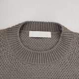 evam eva moss stitch pullover 定価29700円 E251K005 コットンリネンナイロン セーター ニット 25SS グレー レディース エヴァムエヴァ【中古】6-0419M∞