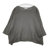 vie evam eva V241K929 linen wide pullover 定価24200円 ワイド セーター ニット グレー レディース ヴィー エヴァムエヴァ【中古】6-0429M∞