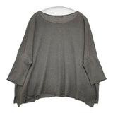 vie evam eva V241K929 linen wide pullover 定価24200円 ワイド セーター ニット グレー レディース ヴィー エヴァムエヴァ【中古】6-0429M∞