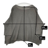 vie evam eva V241K929 linen wide pullover 定価24200円 ワイド セーター ニット グレー レディース ヴィー エヴァムエヴァ【中古】6-0429M∞