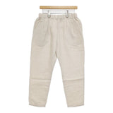 evam eva E241T198 linen tuck pants サイズ2 リネンタック イージー パンツ 24SS アイボリー レディース エヴァムエヴァ【中古】6-0429M∞