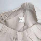 evam eva E241T198 linen tuck pants サイズ2 リネンタック イージー パンツ 24SS アイボリー レディース エヴァムエヴァ【中古】6-0429M∞