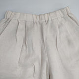 evam eva E241T198 linen tuck pants サイズ2 リネンタック イージー パンツ 24SS アイボリー レディース エヴァムエヴァ【中古】6-0429M∞