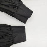 mina perhonen moon light コットンシルク 定価66000円 xs3595 サイズ36 ギャザー ワンピース ブラック レディース ミナペルホネン【中古】6-0329M♪