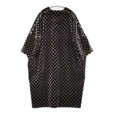 mina perhonen winter jelly 市松模様 ベルベット サイズ36 va3456 定価88000円 ワンピース ブラック グレー レディース ミナペルホネン【中古】5-1222T♪