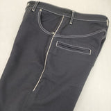 mina perhonen tie xa4441 サイズ36 ステッチ パンツ ネイビー レディース ミナペルホネン【中古】6-0225G♪