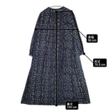 Pal'las Palace インディゴガーゼ花曇り柄ボトル衿ワンピース 定価41800円 ワンピース ネイビー レディース パラスパレス【中古】6-0323M∞