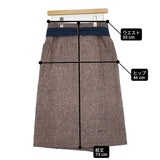 Pal'las Palace PFSK-1598C ウールリネン ラップスカート 花柄 スカート ベージュ ネイビー レディース パラスパレス【中古】6-0123T△