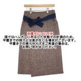 Pal'las Palace PFSK-1598C ウールリネン ラップスカート 花柄 スカート ベージュ ネイビー レディース パラスパレス【中古】6-0123T△