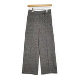 collex ジャガードヘリンボーンセミワイドパンツ ウール混 60470213003 サイズ1 定価25300円 ブラック グレー レディース コレックス【中古】6-0106T♪
