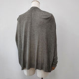 pas de calais レーヨンリネン ビーズ付き カーディガン グレー レディース パドカレ【中古】6-0430M∞