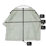 IDEE POOL 新品 チェック 半袖 ブラウス シャツ ホワイト グリーン レディース イデープール【中古】6-0614S∞
