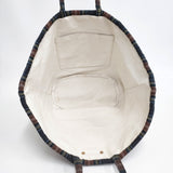 R&D.M.Co- ウール タータンチェックマルシェバッグ L トートバッグ オレンジ チャコールグレー レディース オールドマンズテーラー【中古】6-0114T◎