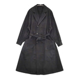 the last flower of the afternoon ベルト付き コットン チェスターコート ブラック レディース ラストフラワー【中古】6-0310M△