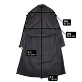 the last flower of the afternoon ベルト付き コットン チェスターコート ブラック レディース ラストフラワー【中古】6-0310M△