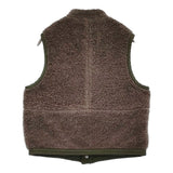 45R/45rpm ボア×ナイロンのベスト サイズ2 定価45100円 リバーシブル ベスト グレー カーキ レディース フォーティーファイブアールピーエム【中古】5-1222T♪