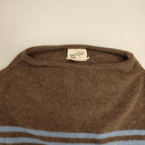 45R/45rpm 45星カシミヤの908バスク馬Tシャツ（サイズ02） 定価42900円 セーター ニット ブラウン ブルー レディース フォーティーファイブアールピーエム【中古】6-0201T∞