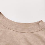 45R/45rpm 四角T 天竺 コットン サイズ2 長袖Ｔシャツ カットソー ロンＴ ベージュ レディース フォーティーファイブアールピーエム【中古】6-0210M♪